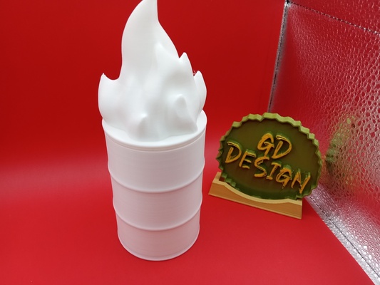 fass feuer ver 2 schmuck or verstauen box schraube deckel gras büro kinder zimmer kunst dekor höhle weihnachten 3d print model - Mito3D
