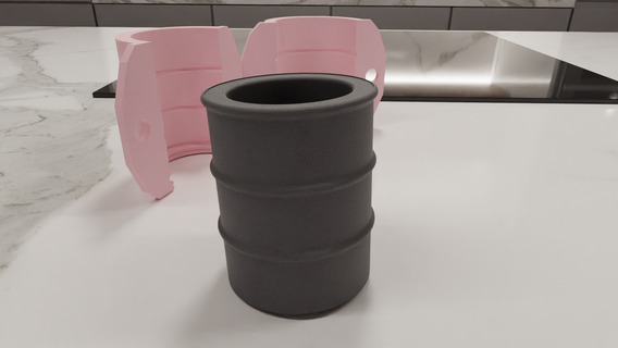 baril pot moule 3d print model - Mito3D