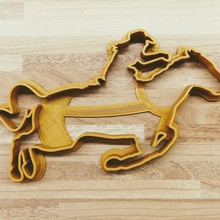 barrel racing horse cookie cutter home fondant animal running furioso 3d print model - Mito3D