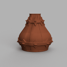 barrel vase home pot tonneau brick stone medieval deco flower wall house amphora vintage 3d print model - Mito3D