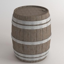 barrel various basement drum tub industrial box wine oak wooden old loft 3d print model - Mito3D