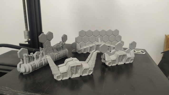 barricadas ciencia fi juego warhamer sci láser cyberpunk cibernético ficción 3d print model - Mito3D