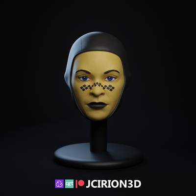 barriss offee capucha personalizado cabeza juego estrella guerras negro serie 3d print model - Mito3D