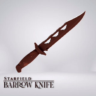 barrow knife starfield knife dagger blade combat cqb cqc soldier scifi cosplay prop videogame bethesda starfield tactical airsoft replica hunt ranger hunter  3d print model - Mito3D