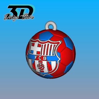 Barsa Ball Schlüsselbund verschiedene Fußball Liga Barcelona 3d print model - Mito3D