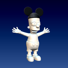 bart anniversaire gadget Simpson Mickey personajetv 3d print model - Mito3D