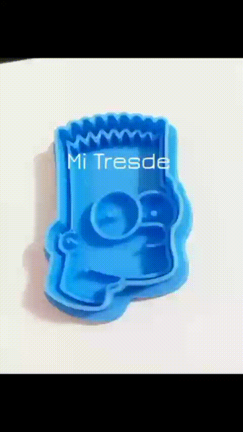 bart cortador marcador Bart Simpson Simpsons corte carimbo 3D print model - Mito3D