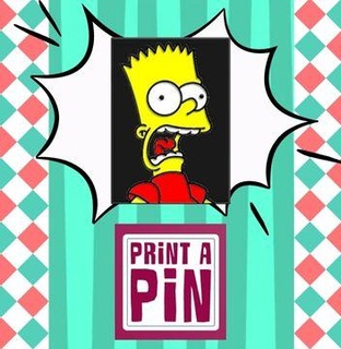 bart scared pin brooch pins keychain fridge magnet hoop earing simpson 3d print model - Mito3D