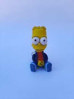 bart assise porte clés jouet Simpson figure art 3d print model - Mito3D