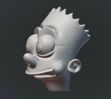 Bart Simpson Kunstwerk 3d print model - Mito3D