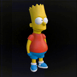 bart Simpson 3d imprimível modelo caricatura escultura desenho animado mostrar tv impressão 3d print model - Mito3D