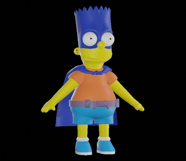 Bart Simpson Bartman Spielzeug Simpsons Homer Zahl 3d print model - Mito3D
