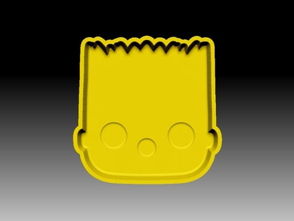 bart Simpson baignoire bombe moule bombes bain shampooing solide savon presse Bart simpsons Simpsons 3d print model - Mito3D