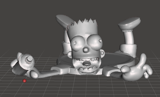 Bart Simpson Tasse Halter Unterstützung 3d print model - Mito3D