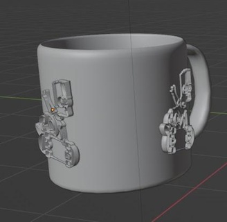 bart simpson cup 3d print model - Mito3D