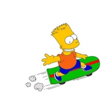 bart Simpson chave anel 3d print model - Mito3D