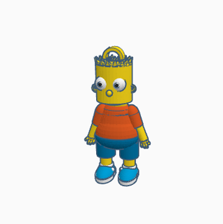 bart Simpson anahtarlık Homer Lisa Springfield 3d print model - Mito3D
