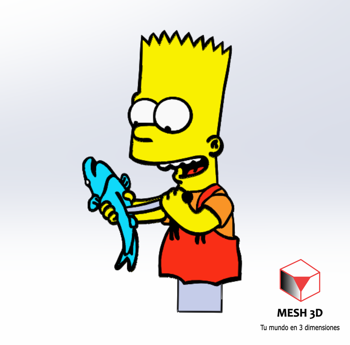 bart Simpson mutfak sünger temel para Esponja kokina ev Simpsons lavabo destek sopot süngerler 3D print model - Mito3D