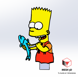 bart Simpson mutfak sünger temel para Esponja kokina ev Simpsons lavabo destek sopot süngerler 3d print model - Mito3D