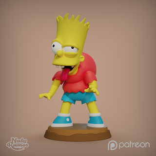 bart Simpson canavar Sanat cadılar bayramı fanart karikatür komik 3dart oyuncak koleksiyon 3d print model - Mito3D