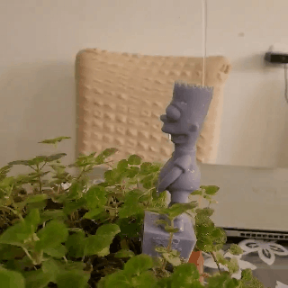 bart Simpson source jouet art Homère Mars pot fleur plante 3d print model - Mito3D