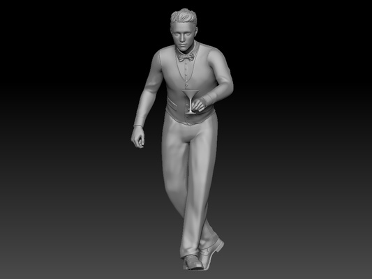 bartender boy 4 bar cocktails drink liquor tequila whiskey whisky 007 man alcohol beer food cheers drinkup wine 3d print model - Mito3D