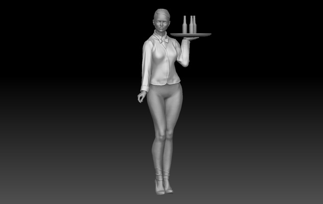 bartender girl 2 bar cocktails drink liquor tequila whiskey whisky 007 man boy alcohol beer food cheers drinkup wine 3d print model - Mito3D