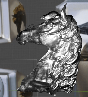 bas relief caballo colgante pendiente suspensión plano modelo 3d print model - Mito3D