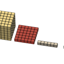 base-sei numero di blocchi sistema art matematica arte il blocco base sei 3d print model - Mito3D