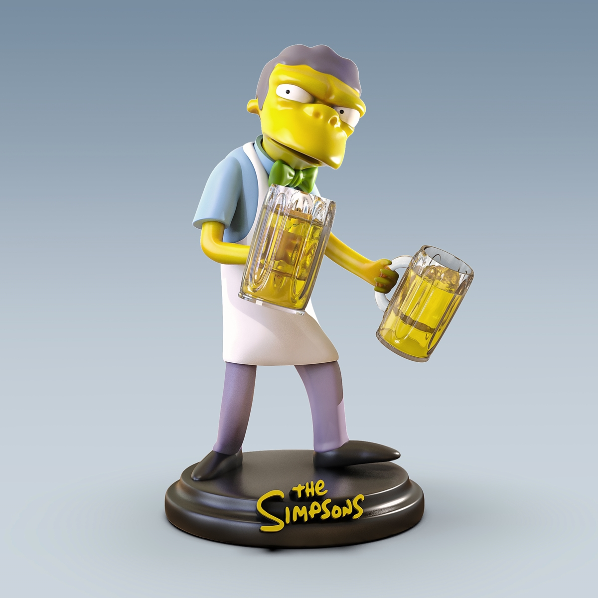 Base 151 Kunst Simpson Homer Bart Marge Lisa Arzt Comic Film brennt moe 3D print model - Mito3D