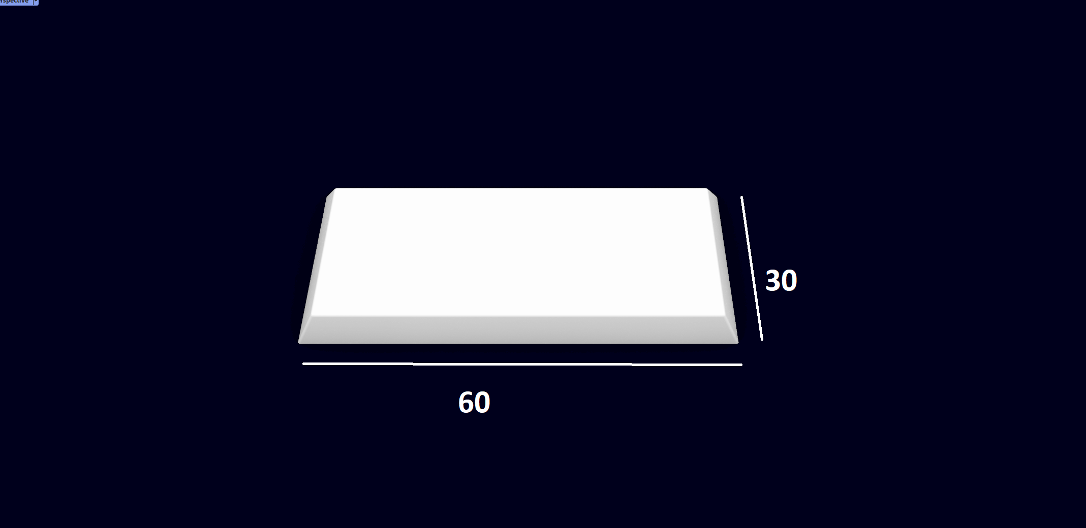 base 30x60mm 3D print model - Mito3D