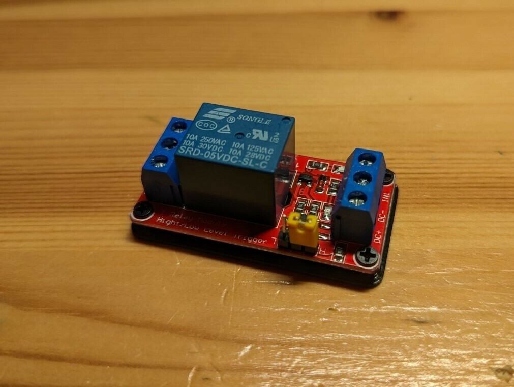 base 5v relay module board mount electronics 3D print model - Mito3D