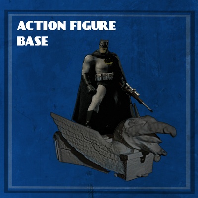 base action figures jeu batman figure diorama bande dessinée mcfarlane mezco mafex 3d print model - Mito3D