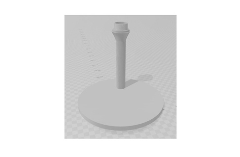 base diamètre 250 e14 excentrique lampe pied lithophanie 3d print model - Mito3D