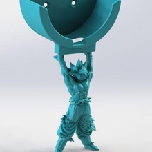 base eco punto 3 Goku genkidama 3d print model - Mito3D