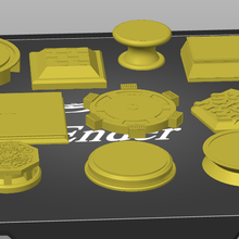 base figure gioco 32mm 40mm 90mm miniatura basi spazio marino wargaming terreno 3d print model - Mito3D
