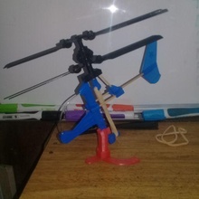 base helicóptero caucho motor 3d print model - Mito3D