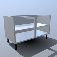 la base de cocina unidad arquitectura los derechos obtentor baja poli juego listo estándar 3d print model - Mito3D