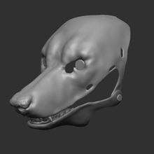 base mask furry wolf dog fursuit 3d print model - Mito3D