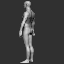 base malha masculino corpo 2 modelo 3d print model - Mito3D