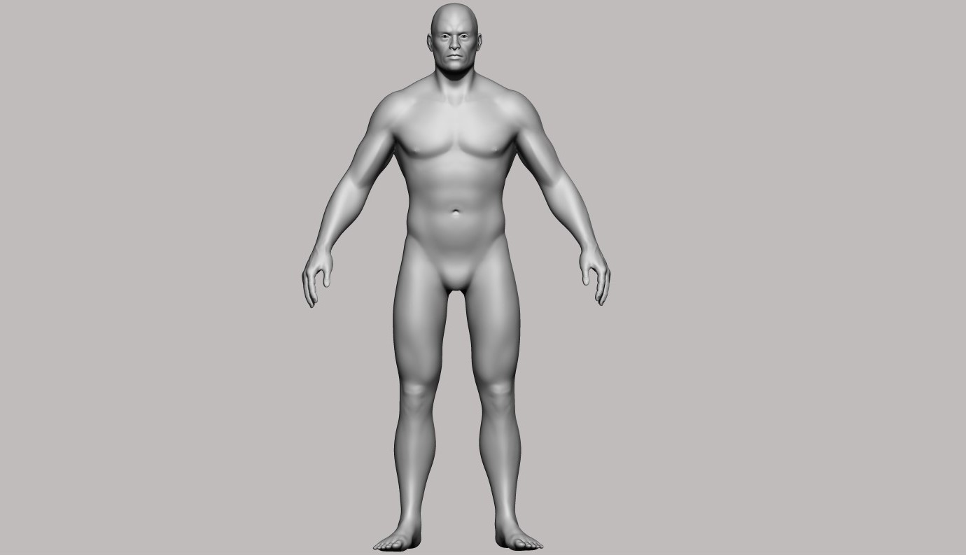 base maglia maschio corpo 3 modello uomo persona 3D print model - Mito3D