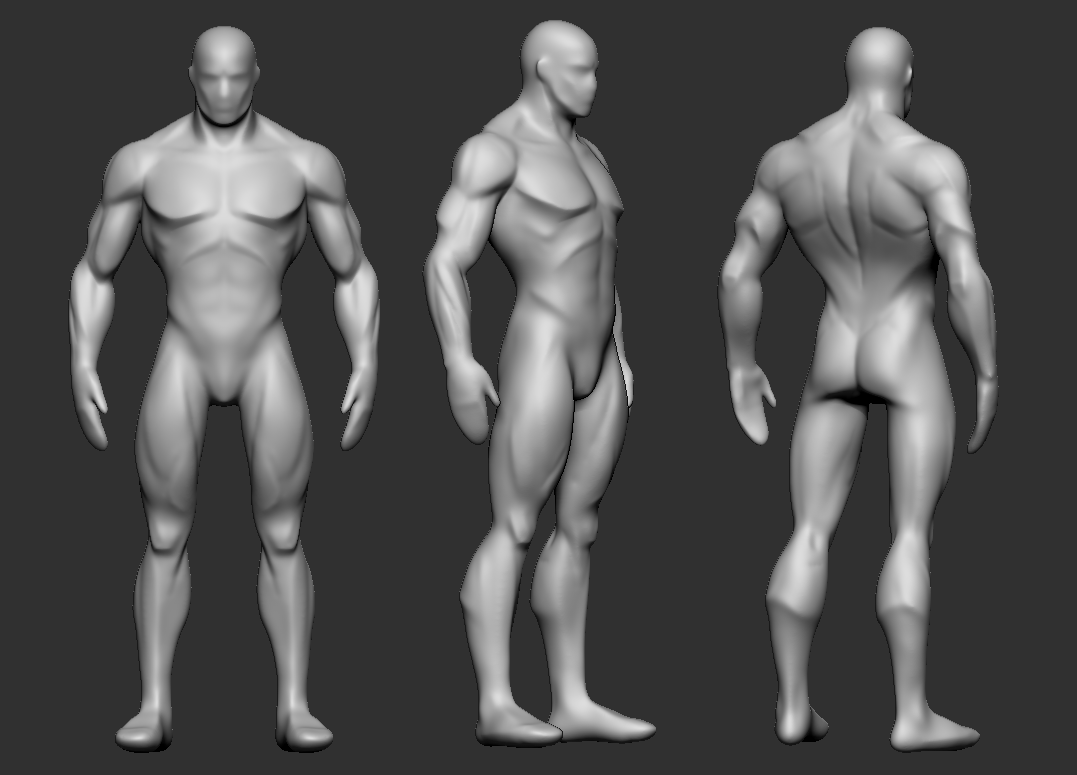 temel model stilize erkek 2 Sanat adam vücut örgü tam 3D print model - Mito3D
