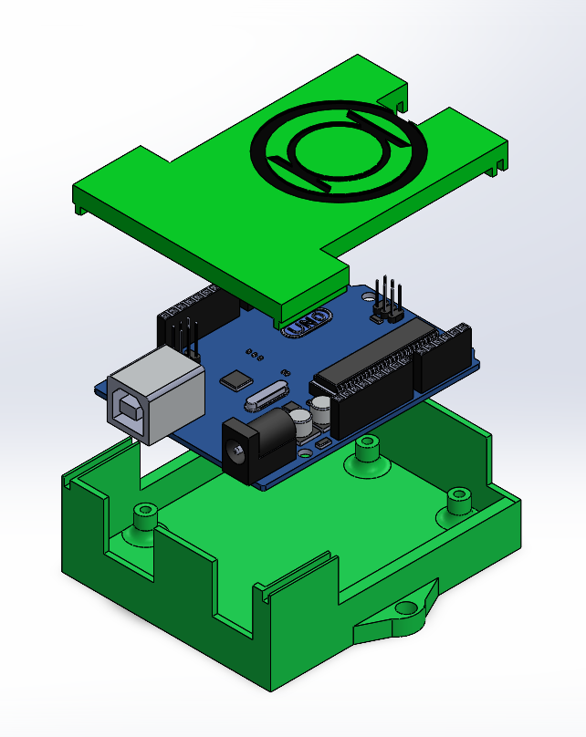 base pára arduino uno 3D print model - Mito3D