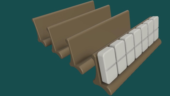 base paraca dominó juego 3d print model - Mito3D
