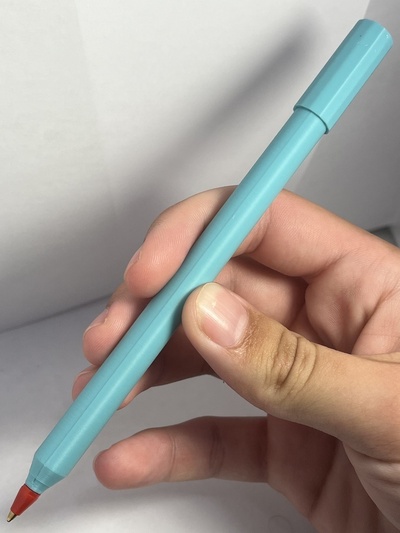 temel dolma kalem vücut gadget şapka sınıf konfor kavrama kolay az minimalist no destek kalemler kulp okul basit şık pürüzsüz yükselt yazmak yazı 3d print model - Mito3D
