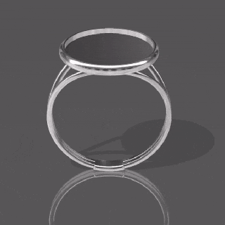 base ring cabochons jewel jewerly 3d print model - Mito3D