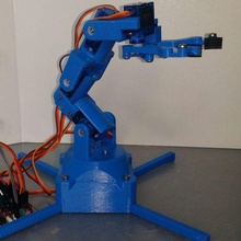 base pargo mini ya9gra artilugio 5dof 9g servo brazo robot robotgeek robótica 3d print model - Mito3D