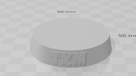 base tkm base figure supporto base 3d print model - Mito3D