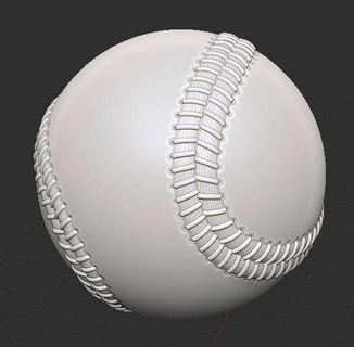 beisebol bola 3d print model - Mito3D