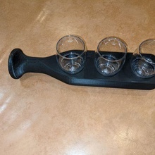 baseball bat beer flight alcohol cupholder cup holder drink drinking paddle 3d print model - Mito3D